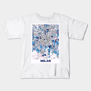 Milan - Italy MilkTea City Map Kids T-Shirt